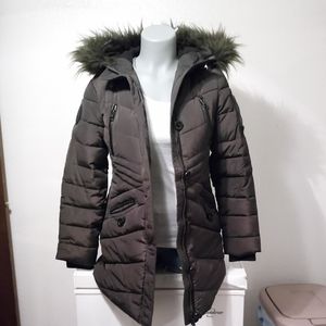 Diesel || Winter puffer parka w/ faux fur hood